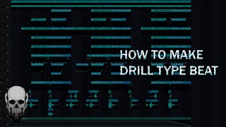 How to make Drill type Beat like Ghosty  FL Studio UK Drill Tutorial [upl. by Elac]