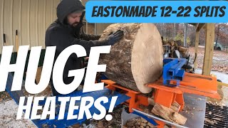 Eastonmade Log Splitter VS Huge Wood [upl. by Ablasor]