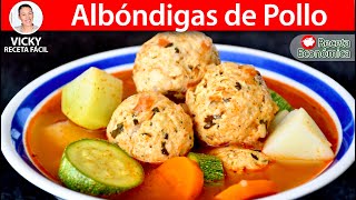 ALBONDIGAS DE POLLO  Vicky Receta Facil [upl. by Avek227]