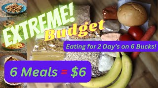 Best Extreme Budget Meal Plan for 2 Days 6 Meals for 6 Bucks [upl. by Vito]