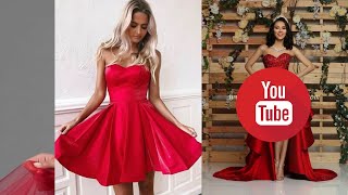 LOS MEJORES VESTIDOS CORTOS PARA 15 AÑOS 2021 COLOR ROJO ♥️ [upl. by Teador]