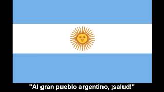 Himno Nacional Argentino  Hino Nacional da Argentina letra [upl. by Nerro485]