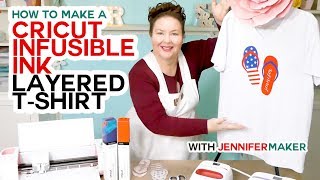 Cricut Infusible Ink Layered TShirt Tutorial  Full Process [upl. by Lacagnia]