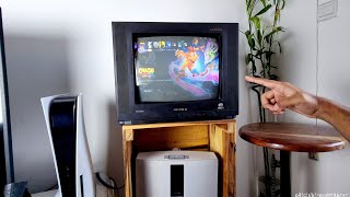 HOW TO PLAY PS5 ON A CRT TV [upl. by Ahseryt]