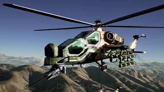 T129 Atak Helicopter Animasyon Unreal Engine [upl. by Geno]