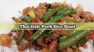 Thai Style Pork Rice Bowl Easy Recipe [upl. by Riana682]