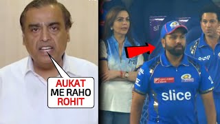 Mukesh Ambani got furious when Rohit Sharma insulted Nita Ambani in front of Sachin Tendulkar in IPL [upl. by Rowley621]