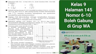 Matematika Kelas 9 Kurikulum Merdeka Halaman 145 Nomor 610 [upl. by Ahsenet]