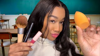 ASMR Girl With No Boundaries Does Your Makeup In Class She’s Lowkey Toxic 💄 Makeup Roleplay [upl. by Ahtenek]