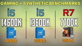 14600k vs 7700x vs i5 13600k vs Ryzen 5800x3d vs i9 11900k vs R7 7600x I5 14th 14600k gaming test [upl. by Teodora116]