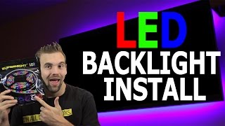 INSTALL LED LIGHTS BEHIND YOUR TV MOD [upl. by Domella470]