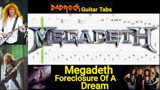 Foreclosure Of A Dream  Megadeth  Guitar  Bass TABS Lesson [upl. by Kreegar]