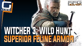 Witcher 3 The Wild Hunt  Superior Feline Armor Set Diagrams Location Cat School Gear [upl. by Ezequiel]