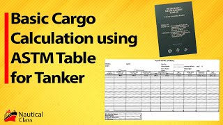 Basic Cargo Calculation using ASTM Table Tanker  Nautical Class [upl. by Enelloc916]