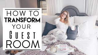 INTERIOR DESIGN  How to TRANSFORM Your Guest Room [upl. by Premer481]