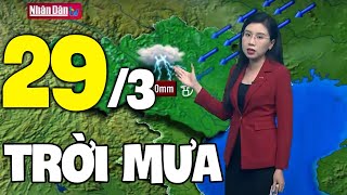 Dự báo thời tiết hôm nay và ngày mai 293  Dự báo thời tiết đêm nay mới nhất [upl. by Notyad]