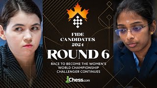 FIDE Womens Candidates 2024 Rd 6  Will Goryachkina Lagno amp Vaishali Play For Wins To Chase Tan [upl. by Eiclek]