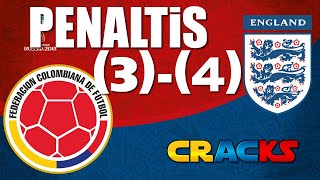 PENALTIS COLOMBIA 3 vs 4 INGLATERRA  Mundial Russia 2018 Reacción  Cracks Colombia [upl. by Drarig316]