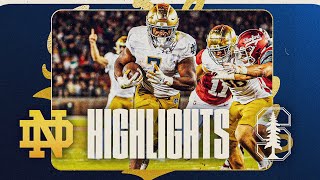 Estimé’s Career Night Powers Irish Past Stanford  Highlights vs Stanford  Notre Dame Football [upl. by Doti]