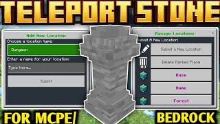 Teleport Stone V2 Addon For 12130121 On MCPEMCBEWINDOWS [upl. by Regdirb]