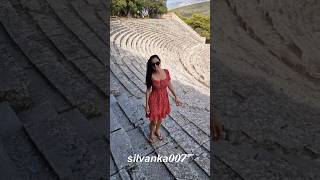 ANCIENT THEATER EPIDAURUS AMPHITHEATER Visit Peloponnese culture history peloponnese theatre yt [upl. by Orecic]