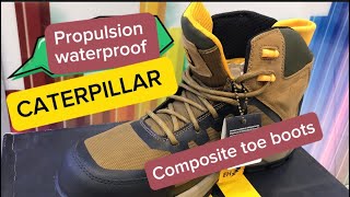 CAT  Caterpillar Men’s Propulsion Waterproof Composite Toe Boots  CAT P91124  Unboxing [upl. by Hannad]