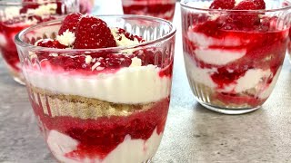 Schnapp dir Himbeeren und mache dieses einfache Dessert in 5 min  Schnelles Dessert im Glas  73 [upl. by Corabella534]