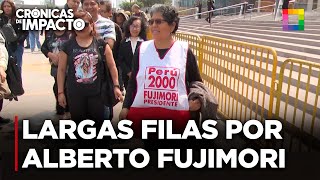 Crónicas de Impacto  SET 12  LARGAS FILAS DE PERUANOS QUE SE DESPIDEN DE ALBERTO FUJIMORI  Willax [upl. by Ynohtnaleahcim]