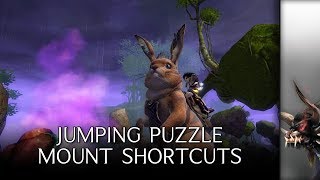 Guild Wars 2  Jumping puzzle shortcuts using mounts [upl. by Runkel81]