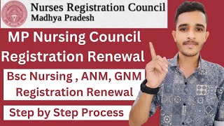 mp nursing registration renewal online 2024 mpnrc registration renewal mpnrc nursing anm gnm [upl. by Tacy]