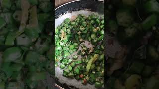 Lady’s finger fry🤤 youtubeshortshealthyfoodyoutuberlifespan2024shorts subscribemychannel [upl. by Darleen]