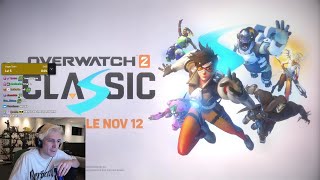 xQc Reacts to quotOverwatch Classicquot Coming Back Tomorrow [upl. by Kiki]