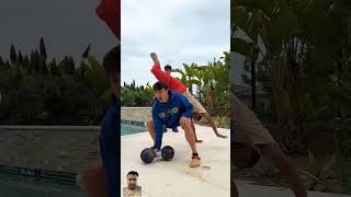 Unliftable Dumbbell Challenge funny challenge virals shorts [upl. by Aneekahs]