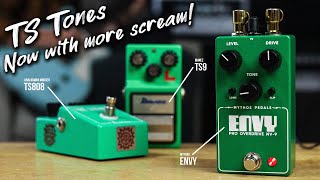 Mythos Envy Overdrive Demo amp Shootout  Envy vs TS9 vs TS808 Tube Screamer [upl. by Genvieve]