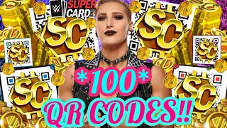 OVER 100 NEW QR CODES THAT 100 STILL WORK  WWE SuperCard [upl. by Annaer781]