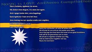 Nauru National Anthem Nauru Bwiema with music vocal and lyrics Nauruan with English Translation [upl. by Derfnam471]