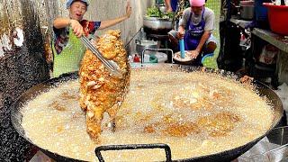 Non Stop Orders Amazing Fried Tilapia Fish with Crispy Peanuts Garlic  Thai Street Food [upl. by Eyahsal454]