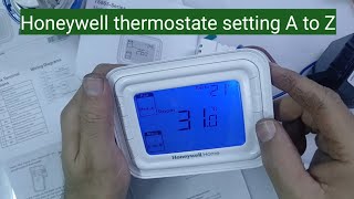 Honeywell thermostate programming for air conditioner zkmultitech [upl. by Nannoc855]