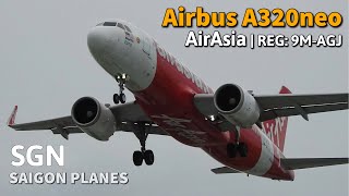 Máy Bay Airbus A320neo của AirAsia Hạ Cánh ở Tân Sơn Nhất  REG 9MAGJ  Saigon Planes [upl. by Tolland]