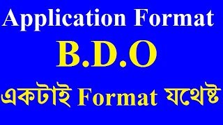 Application Format to the BDO all in one in english bangla tutorial [upl. by Ecnarrat541]