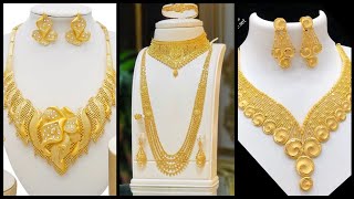 Gold necklace set designs for wedding  Bridal gold necklace sets  Gold jewellery [upl. by Annaeerb347]