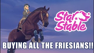 Buying ALL the NEW Friesian Horses  REVIEW  Star Stable [upl. by Nhtanhoj222]