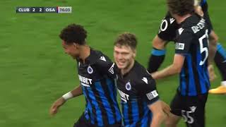 Andreas Skov Olsen Goal Club Brugge 22 Osasuna Uefa Conference League [upl. by Hay]