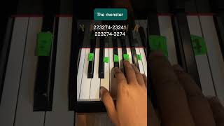 Eminem the monster piano tutorial eminem rihana hits themonster pop 2010s pianotutorial [upl. by Henni]