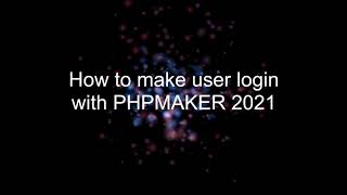 PHPMAKER 2021 How to create user login with permission [upl. by Harrod]