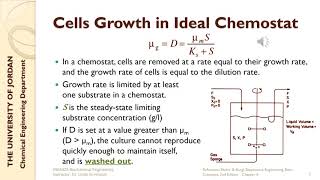 Biochemical Engineering  Lecture  62  Continuous Culture amp Ideal Chemostat [upl. by Koo]