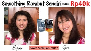 TUTORIAL SMOOTHING RAMBUT SENDIRI PAKE MATRIX OPTI STRAIGHT HAIR  MURAH MUDAH DAN LURUS TAHAN LAMA [upl. by Seerdi]