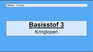 VMBO 4  Ecologie  Basisstof 3 Kringlopen [upl. by Rind]