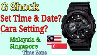 Cara Setting Jam GShock  Gshock Set Time  Malaysia 🇲🇾 amp Singapore 🇸🇬 Time Zone [upl. by Atazroglam]