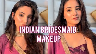 Bridesmaid Makeup At Home  Step by step tutorial  Michu [upl. by Pelmas]